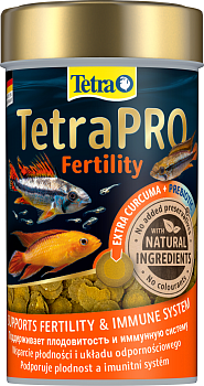 Корм для рыб для поддержания репродуктивных функций с куркумой Tetra Pro Fertility Multi-Crisps, чипсы, 100мл