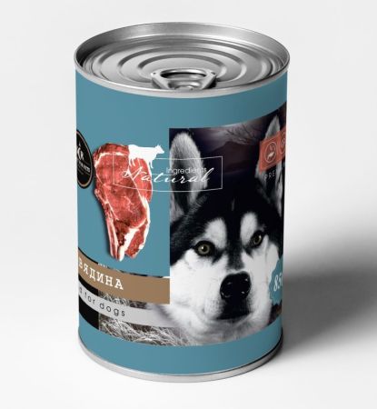 корм для собак secret премиум говядина консервы 850г
