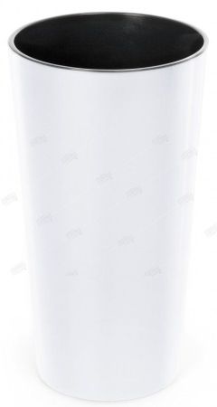Кашпо пластиковое LILIA с вкладкой, белое, 19*36,4см, Lamela