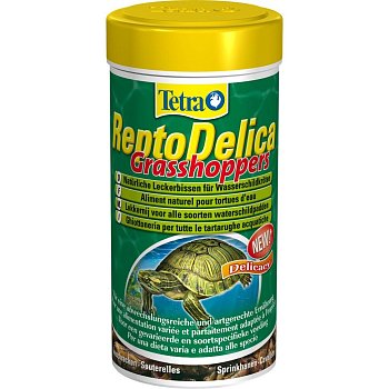 Лакомство для водных черепах Tetra ReptoDelica Grasshoppers, кузнечики, 250мл