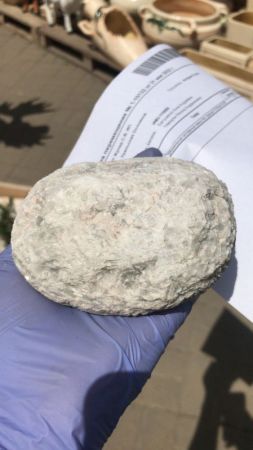 Мраморный галтованный камень бел.,фракция 70-200мм 02-005