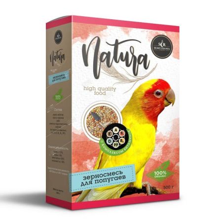 корм для попугаев secret natura с комплексом витаминов 500г 
