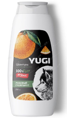 шампунь для собак и щенков розовый грейпфрут yugi 250мл 