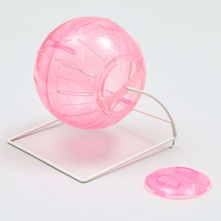шар для грызунов на металлическом основании 12см розовый, пижон 