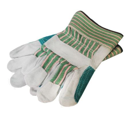 Перчатки спилковые комбинированные `Докер` с двойным наладон, Praktische Home G-125 (П7338)