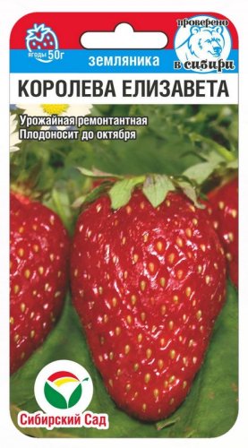 Клубника Королева Елизавета, семена Сибирский сад 10шт