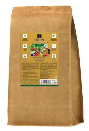 Цион ZION Ионитный субстрат для овощей крафтовый мешок 2,3 кг