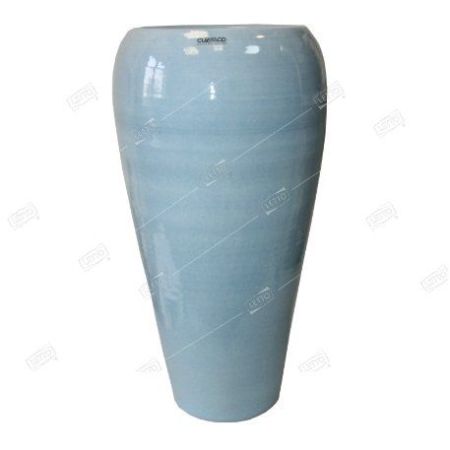 Кашпо-ваза керамика Vase Tomba синий d26см h50 см 61444