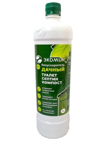 Биоактиватор для дачных туалетов, септиков и компоста Экомик Дачный 1л (20)