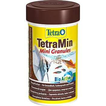 Корм для молодых и мелких рыб Tetra Min Mini Granules, мини-гранулы, 100мл