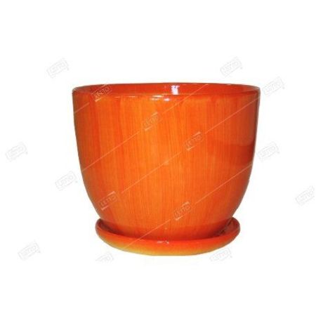 Горшок керамический Барилка оранжевый d-19 см h-15.5 см