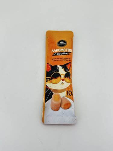 лакомство для кошек secret for pets zoocharm сосиски из тунца с сыром 70г 