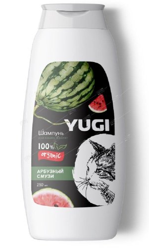 шампунь для котят и кошек арбузный смузи yugi 250мл 