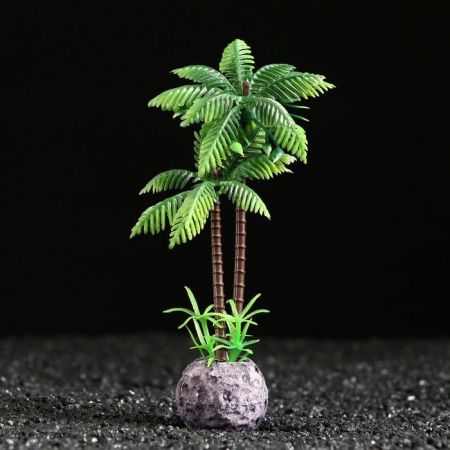 растение искусственное аквариумное "пальма", 5*5*15см, пижон аква 