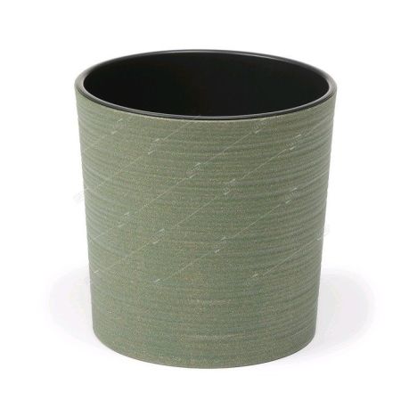Кашпо пластиковое MALWA ECO dluto с вкладкой, зеленое, 25*25см, Lamela