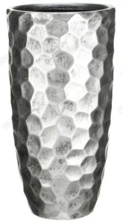 Кашпо файберстоун Мозаик ваза, серебро D31,5 H61см IDEALIST LITE