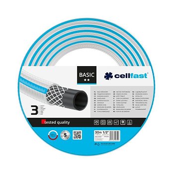 Шланг поливочный 3слоя  3/4" 20м BASIC Cellfast (10-420) Польша