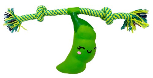 игрушка для собак из латекса горошек на канате, 13*25см