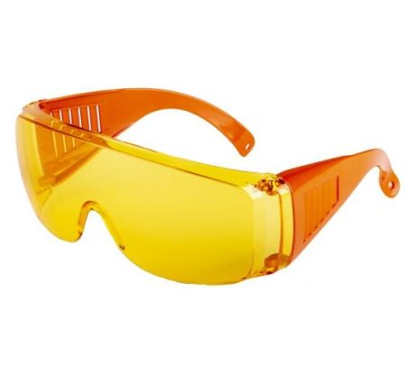 Защитные очки желтые с оранжевыми дужками AMIGO 74309