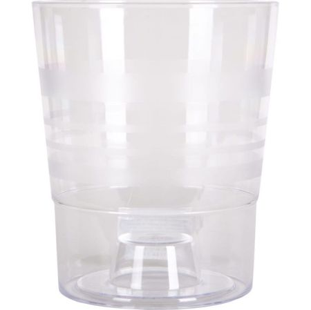 Горшок пластиковый прозрачный Лилия 1,3л d-12,5см 5PL0306 (30)