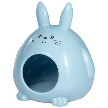 домик для мелких животных керамический "кролик", 130*115*145мм 42031014 triol
