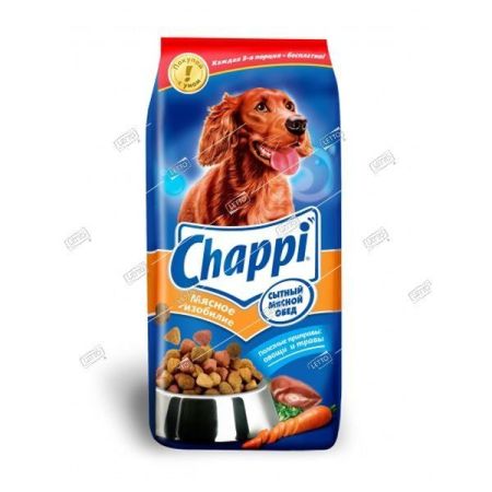 chappi корм для собак сытный мясной обед мясное изобилие,овощи,травы 15кг