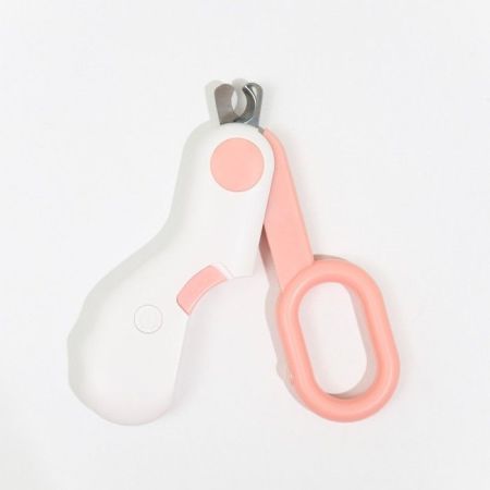 когтерез - ножницы для животных с led фонарём, розовый