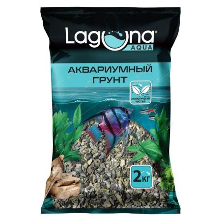 грунт для аквариума габбро, 2-5мм, 2кг, laguna