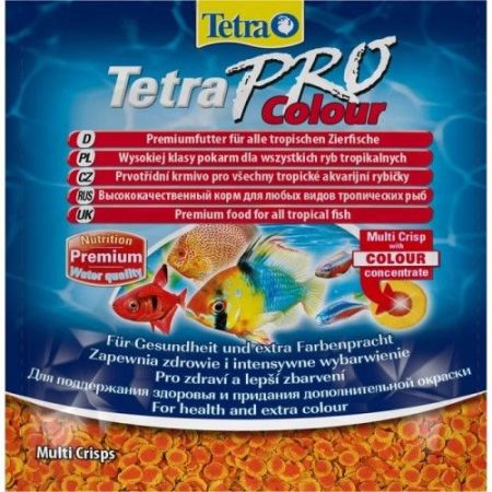 корм для рыб tetrapro color crisps для улучшения окраса всех декоративных рыб12г пакет tetra
