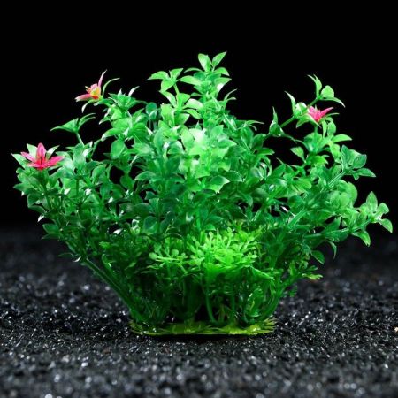 растение искусственное аквариумное 15см зелёное №6 1 шт, пижон аква