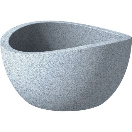Кашпо пластиковое Серый камень 9л d30см h60см 61306