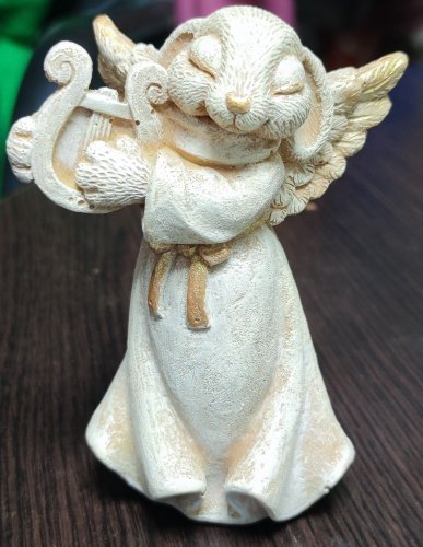 Садовая фигурка Зайка-ангел Алирия, мини, 7*10*14, Ф285