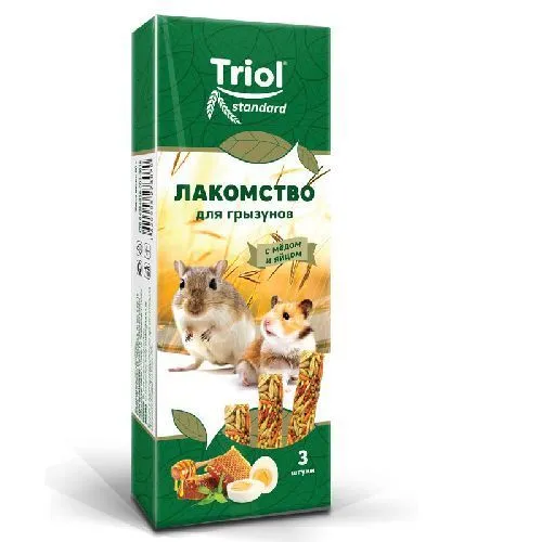 Лакомство Standard Triol для грызунов с мёдом и яйцом (уп. 3 шт), 80г, 40161004, Triol