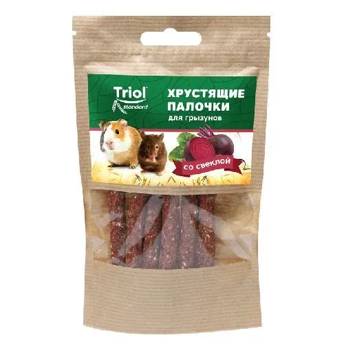 Лакомство Тriol Standard хрустящие палочки для грызунов со свеклой, 30г, 40181001