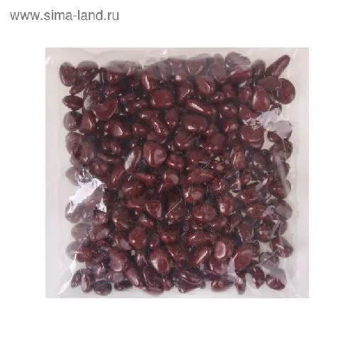 Галька для аквариума бордовая, фракция 8-12мм 800г, DECOR DE 1198700