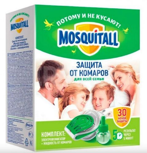 МОСКИТОЛ Комплект от комаров электрофумигатор+жидкость 30 ночей Универсальная защита 07-077 (6)