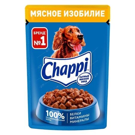 чаппи корм для собак мясное изобилие пауч 85г (28) 5870
