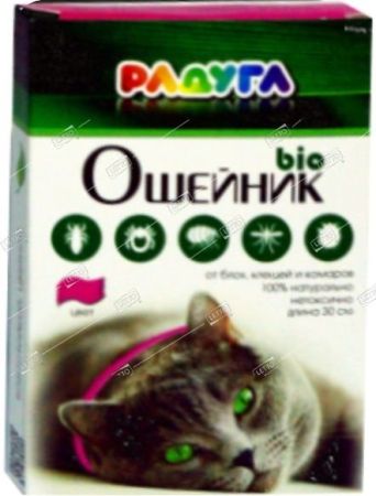 биоошейник для кошек от блох радуга цветной