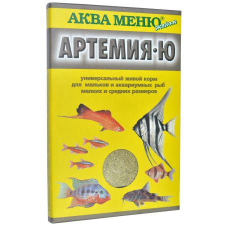 корм ежедневный для мальков и мелких рыб артемия-ю 30г аква меню